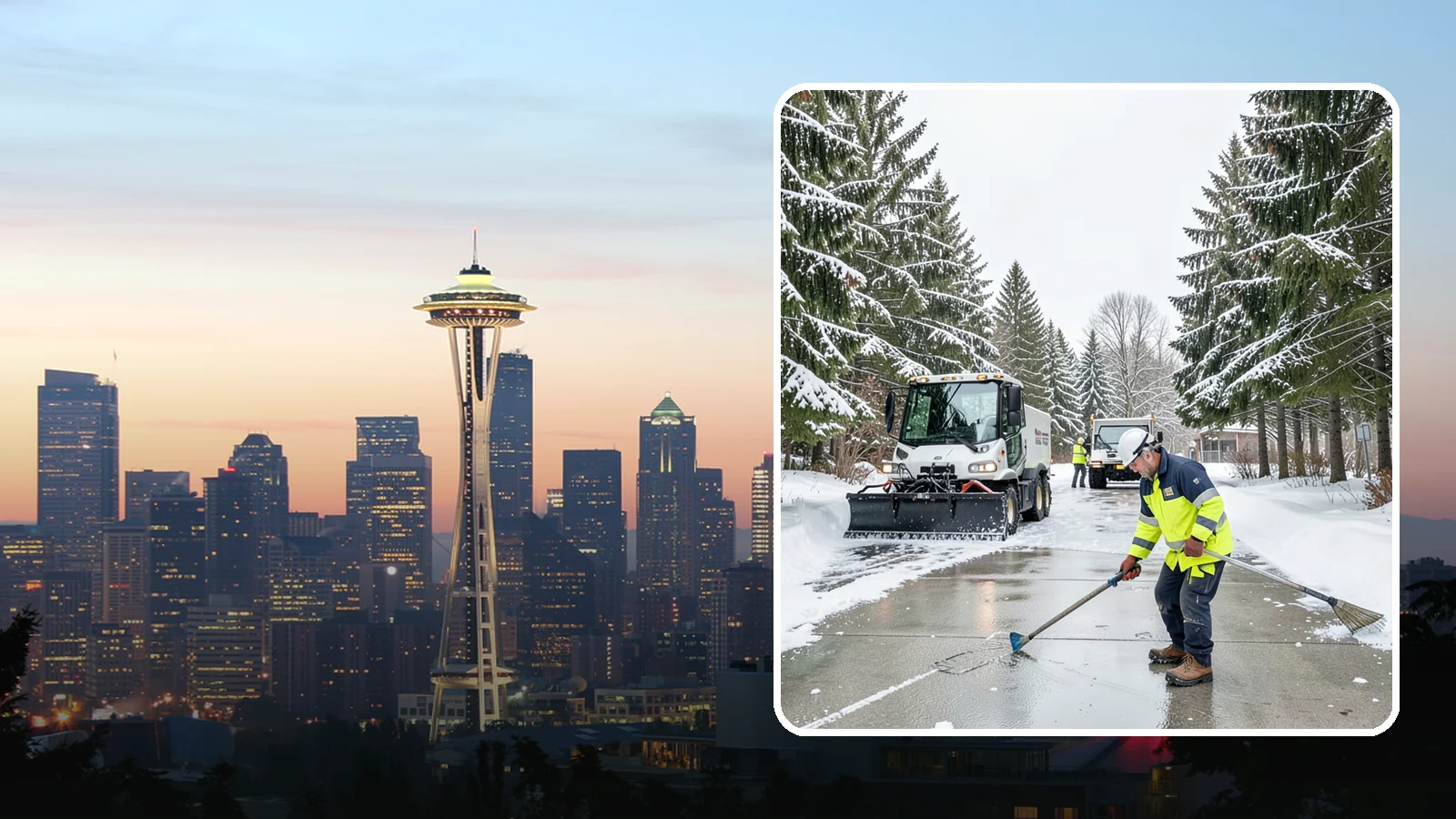 Ice Hazard Response in Seattle, King County, WA - We respond rapidly across Western Washington to eliminate ice hazards on your property before they cause a fall or a liability...