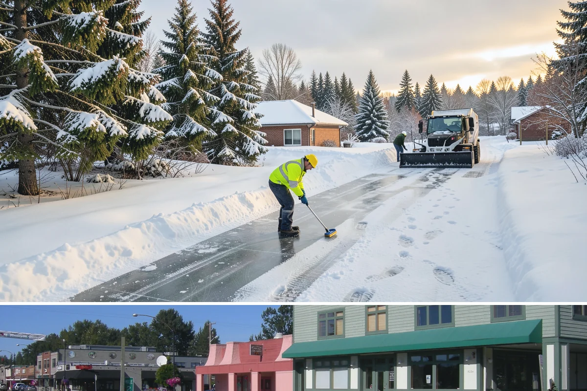 Ice Hazard Response in Snoqualmie, King County, WA - Ice hazard response is available throughout the winter season whenever freeze conditions create sudden slip dangers.