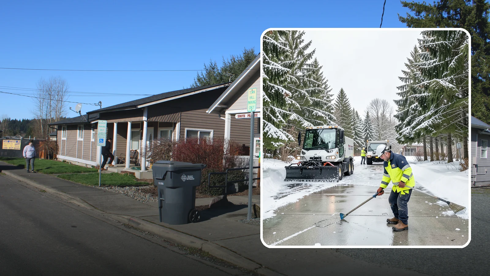 Ice Hazard Response in South Prairie, Pierce County, WA - We respond rapidly across Western Washington to eliminate ice hazards on your property before they cause a fall or a liability...