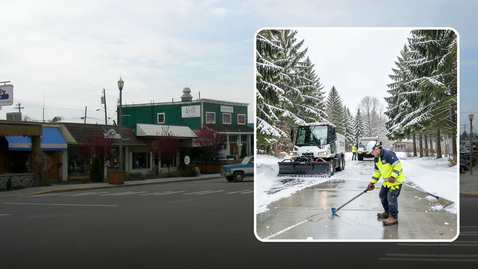 Ice Hazard Response in Stanwood, Snohomish County, WA - We respond rapidly across Western Washington to eliminate ice hazards on your property before they cause a fall or a liability...