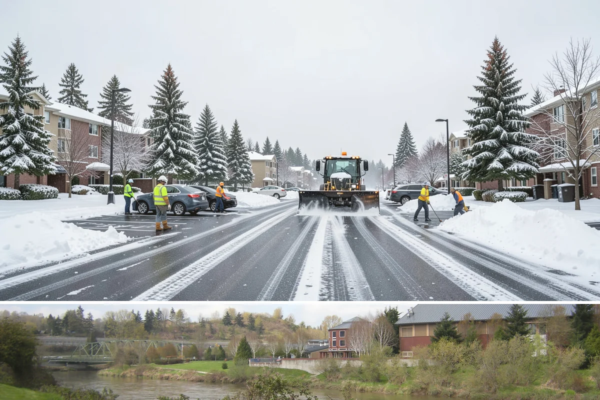 Ice Hazard Response in Tukwila, King County, WA - Ice hazard response is available throughout the winter season whenever freeze conditions create sudden slip dangers.