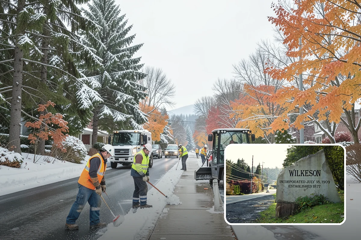Ice Hazard Response in Wilkeson, Pierce County, WA - Rapid targeting of dangerous ice as it is reported