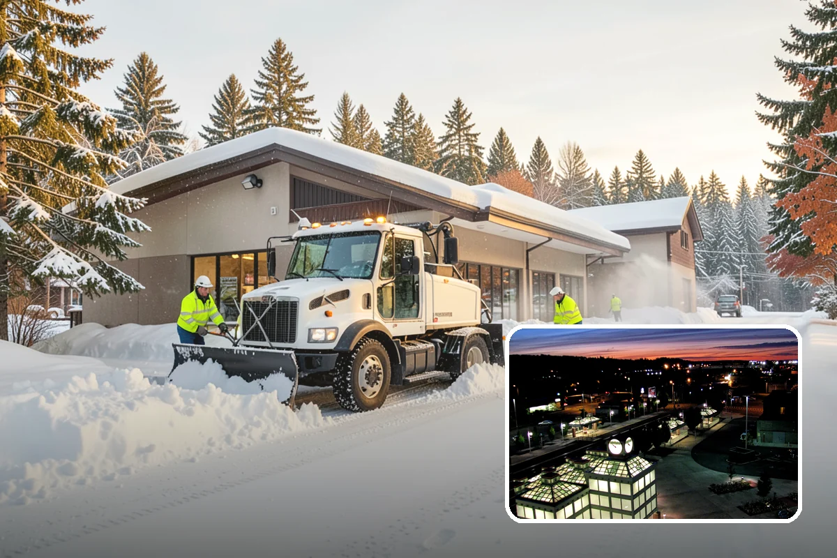Ice Management Services in Auburn, King County, WA - Prevents the overnight refreeze that causes most Puget Sound slip-and-fall claims