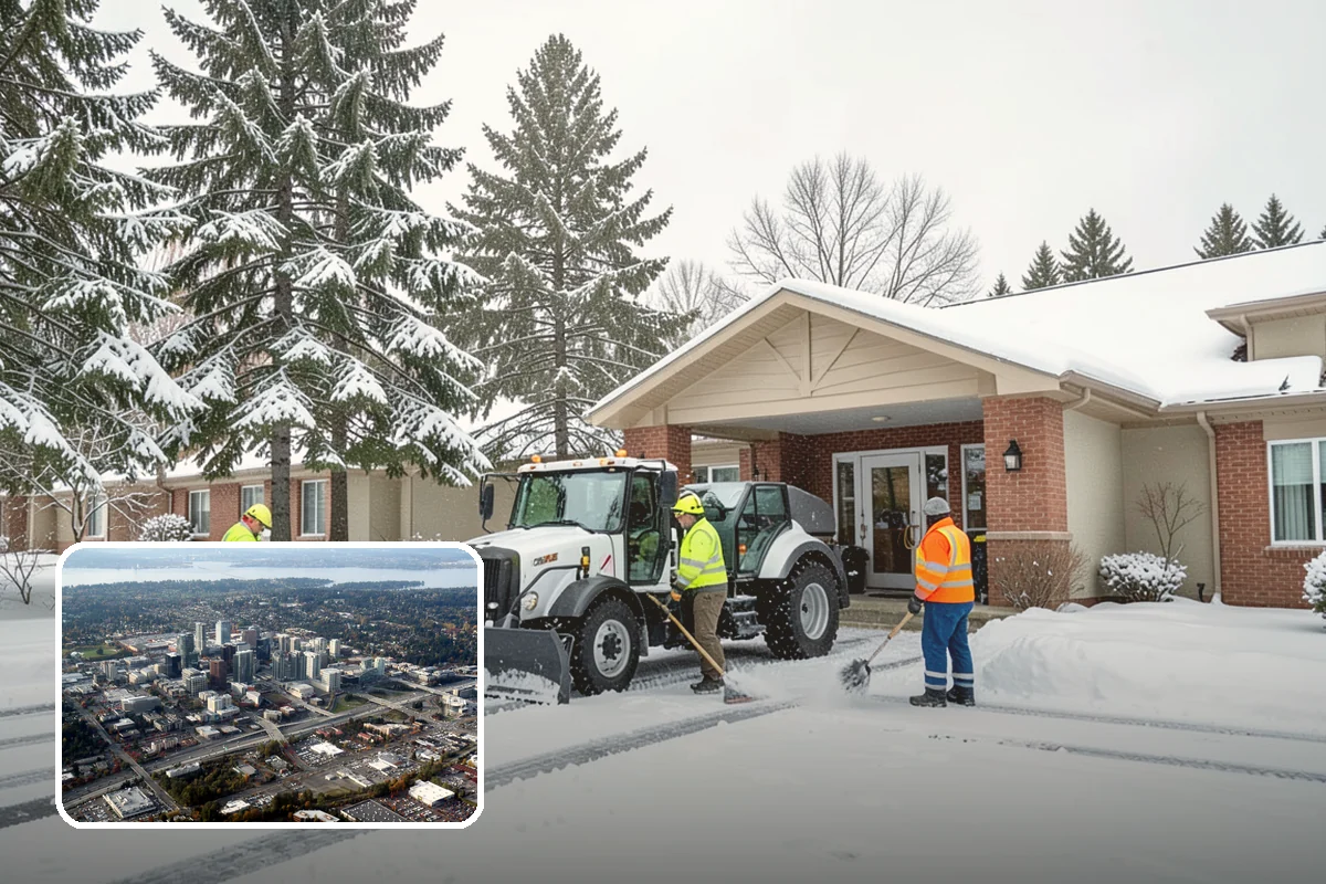 Ice Management Services in Bellevue, King County, WA - Prevents the overnight refreeze that causes most Puget Sound slip-and-fall claims