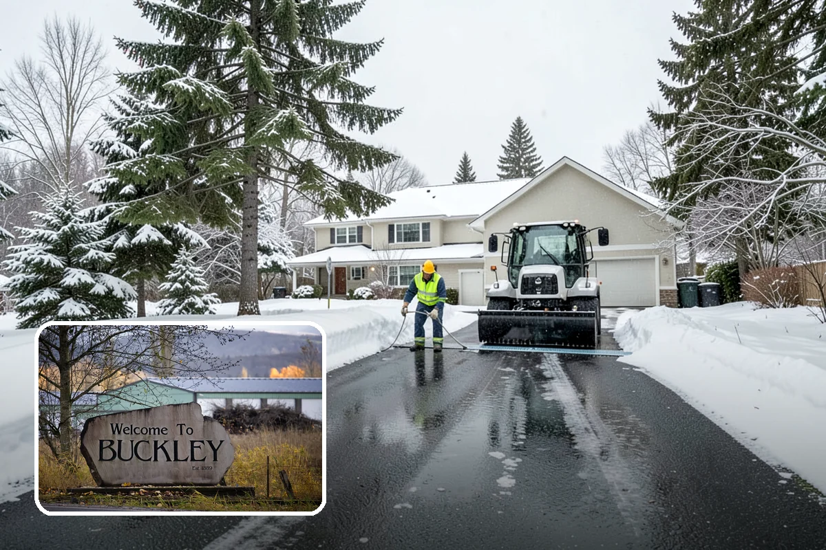 Ice Management Services in Buckley, Pierce County, WA - Prevents the overnight refreeze that causes most Puget Sound slip-and-fall claims