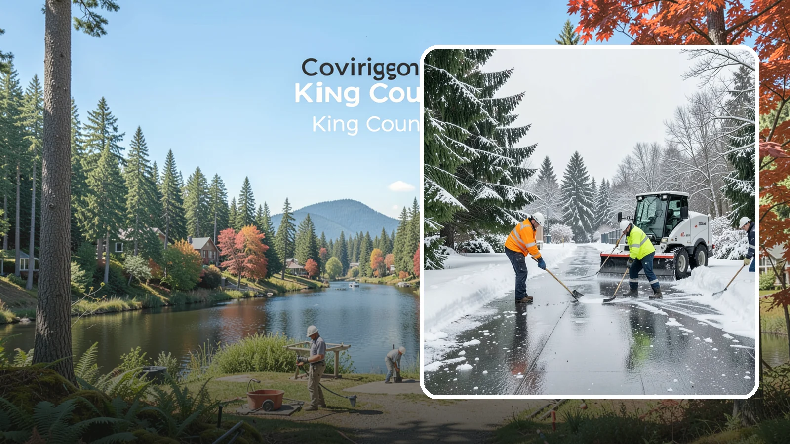 Ice Management Services in Covington, King County, WA - Comprehensive ice management keeps Western Washington properties safe through the freeze-thaw cycles that define our maritime...