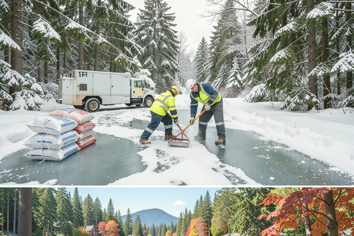 Ice Management Services in Covington, King County, WA - Ice management runs from late October through March in Western Washington, with the highest demand during Arctic outflow events...
