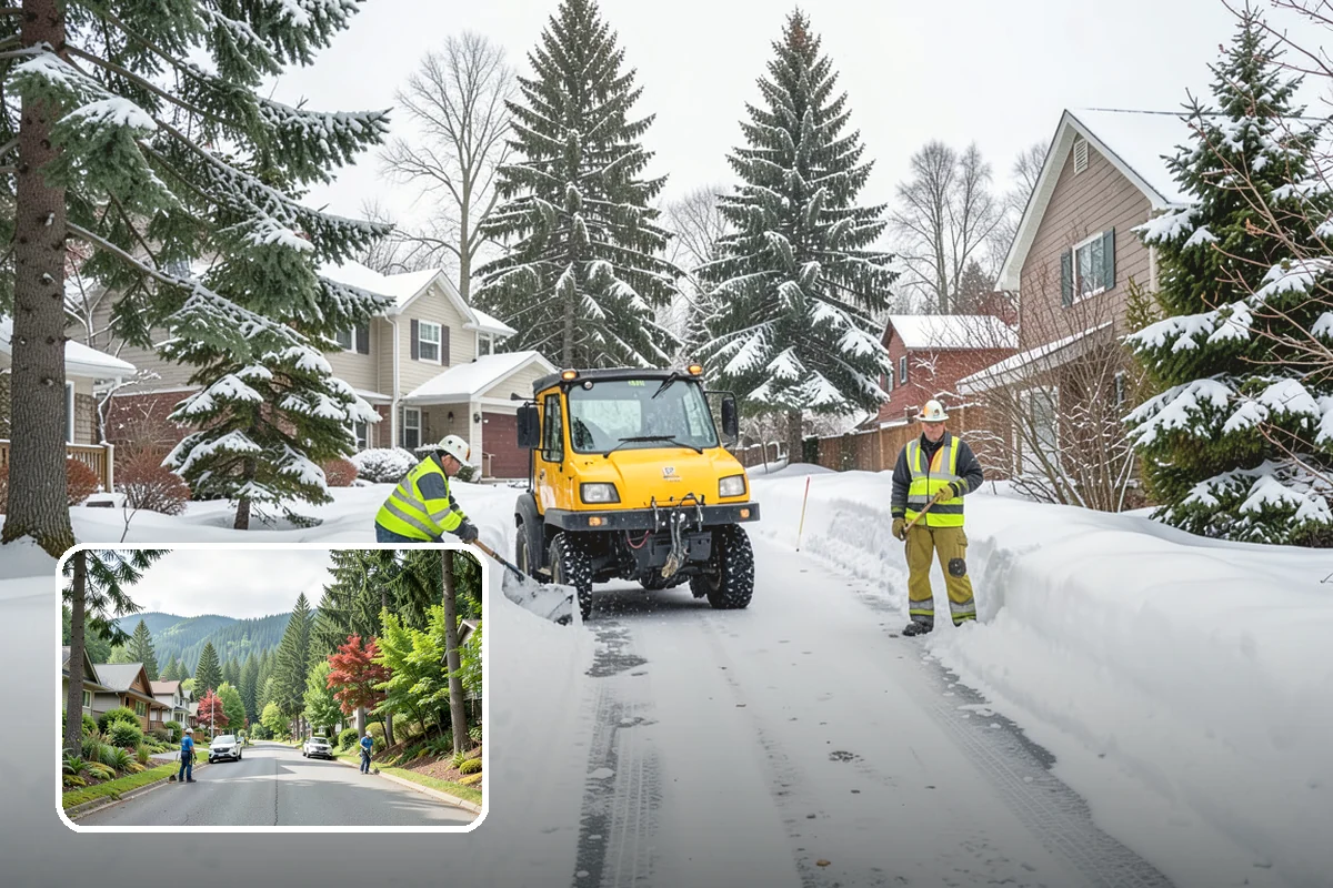 Ice Management Services in Darrington, Snohomish County, WA - Prevents the overnight refreeze that causes most Puget Sound slip-and-fall claims