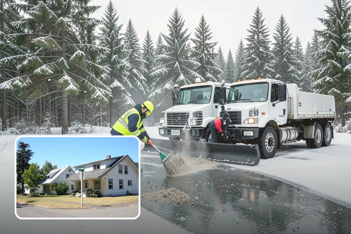 Ice Management Services in DuPont, Pierce County, WA - Prevents the overnight refreeze that causes most Puget Sound slip-and-fall claims