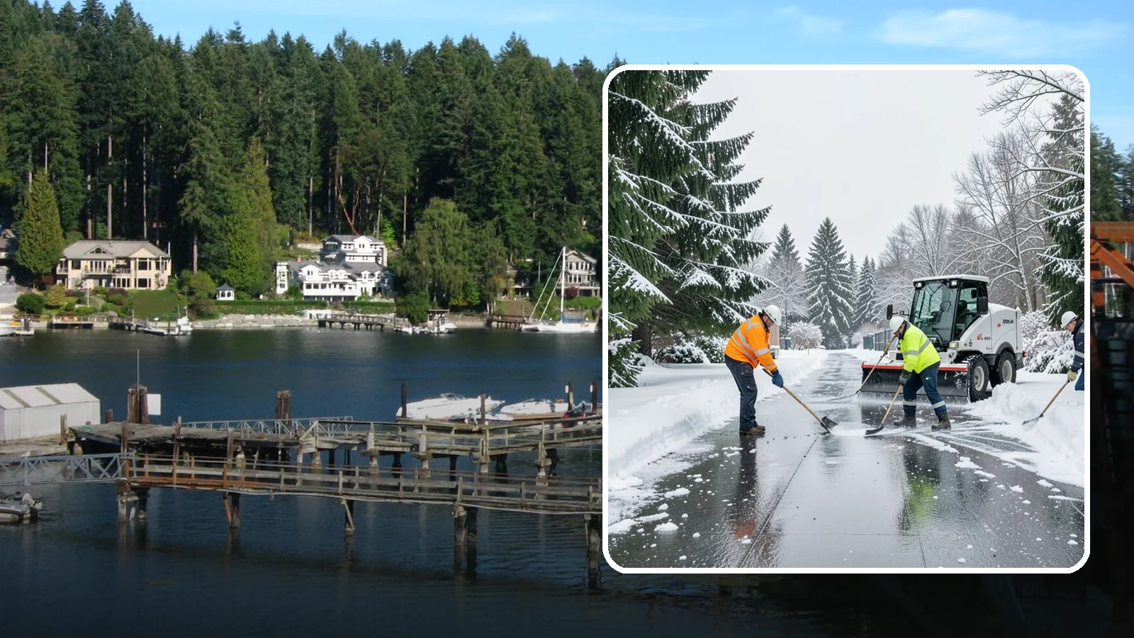 Ice Management Services in Gig Harbor, Pierce County, WA - Comprehensive ice management keeps Western Washington properties safe through the freeze-thaw cycles that define our maritime...