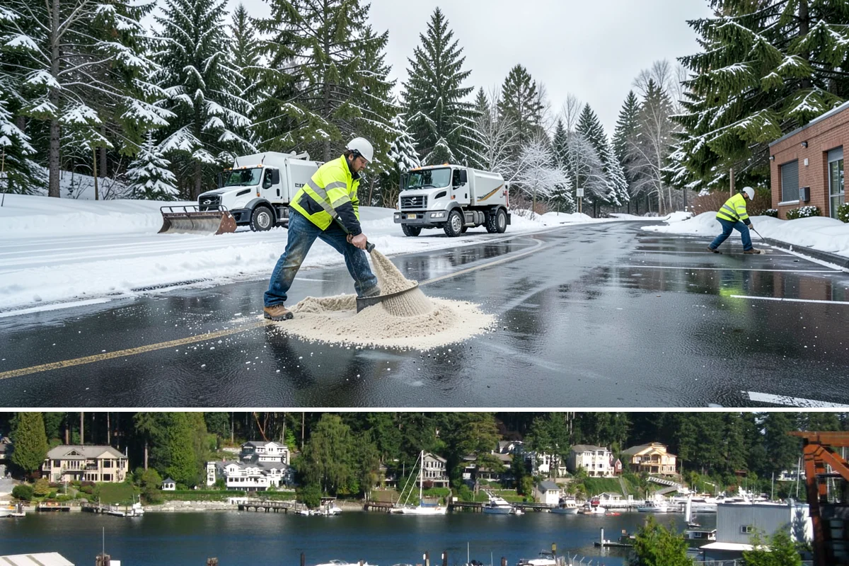 Ice Management Services in Gig Harbor, Pierce County, WA - Ice management runs from late October through March in Western Washington, with the highest demand during Arctic outflow events...