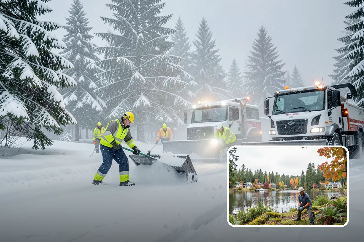 Ice Management Services in La Conner, Skagit County, WA - Prevents the overnight refreeze that causes most Puget Sound slip-and-fall claims