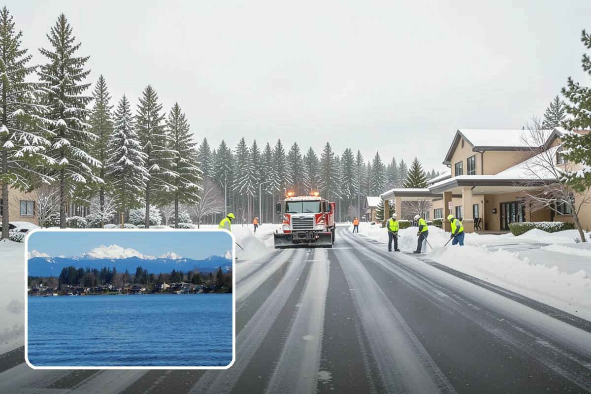 Ice Management Services in Lake Stevens, Snohomish County, WA - Prevents the overnight refreeze that causes most Puget Sound slip-and-fall claims