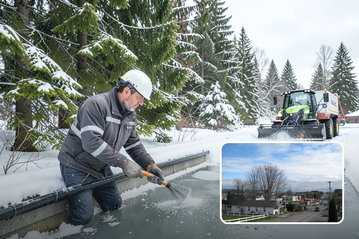 Ice Management Services in Langley, Island County, WA - Prevents the overnight refreeze that causes most Puget Sound slip-and-fall claims