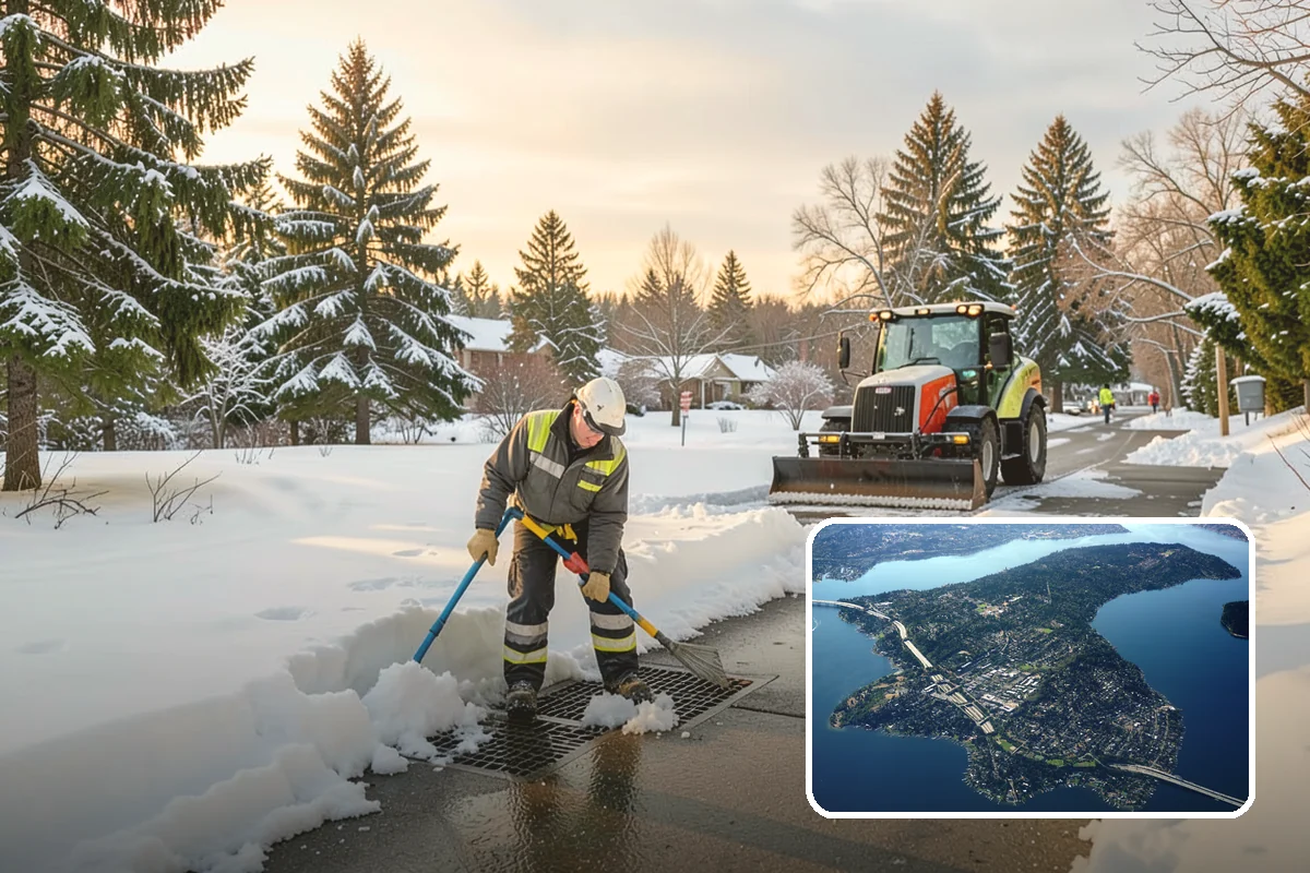 Ice Management Services in Mercer Island, King County, WA - Prevents the overnight refreeze that causes most Puget Sound slip-and-fall claims