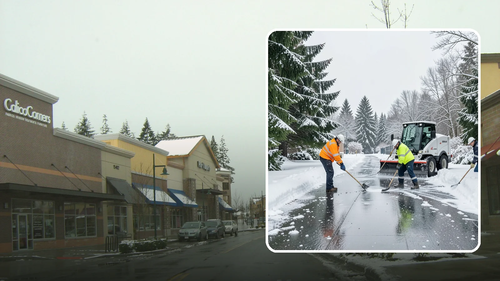 Ice Management Services in Mill Creek, Snohomish County, WA - Comprehensive ice management keeps Western Washington properties safe through the freeze-thaw cycles that define our maritime...