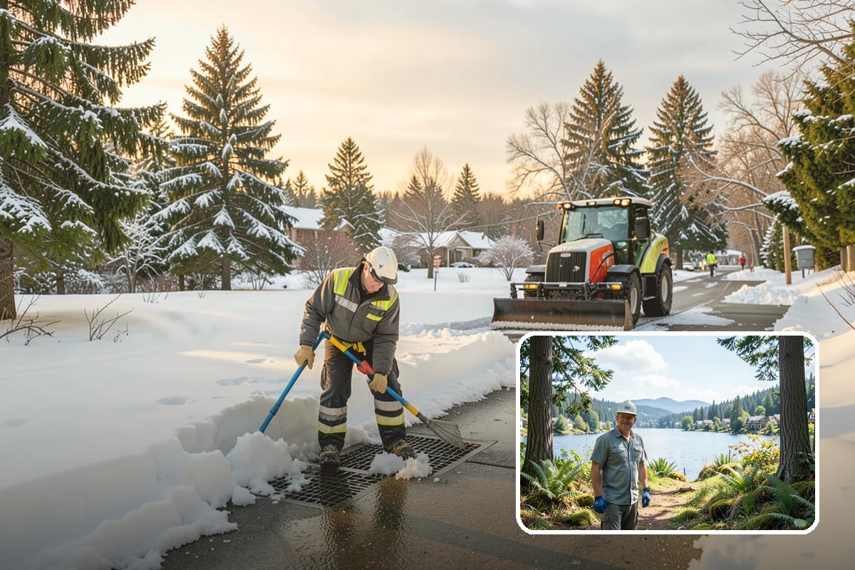 Ice Management Services in Milton, King County, WA - Prevents the overnight refreeze that causes most Puget Sound slip-and-fall claims