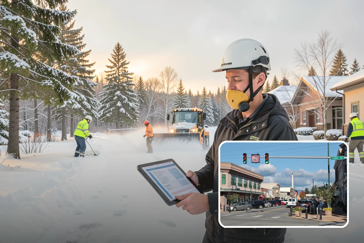 Ice Management Services in Monroe, Snohomish County, WA - Prevents the overnight refreeze that causes most Puget Sound slip-and-fall claims