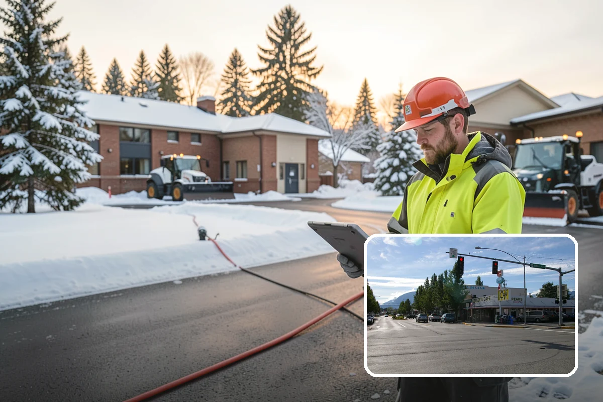 Ice Management Services in North Bend, King County, WA - Prevents the overnight refreeze that causes most Puget Sound slip-and-fall claims