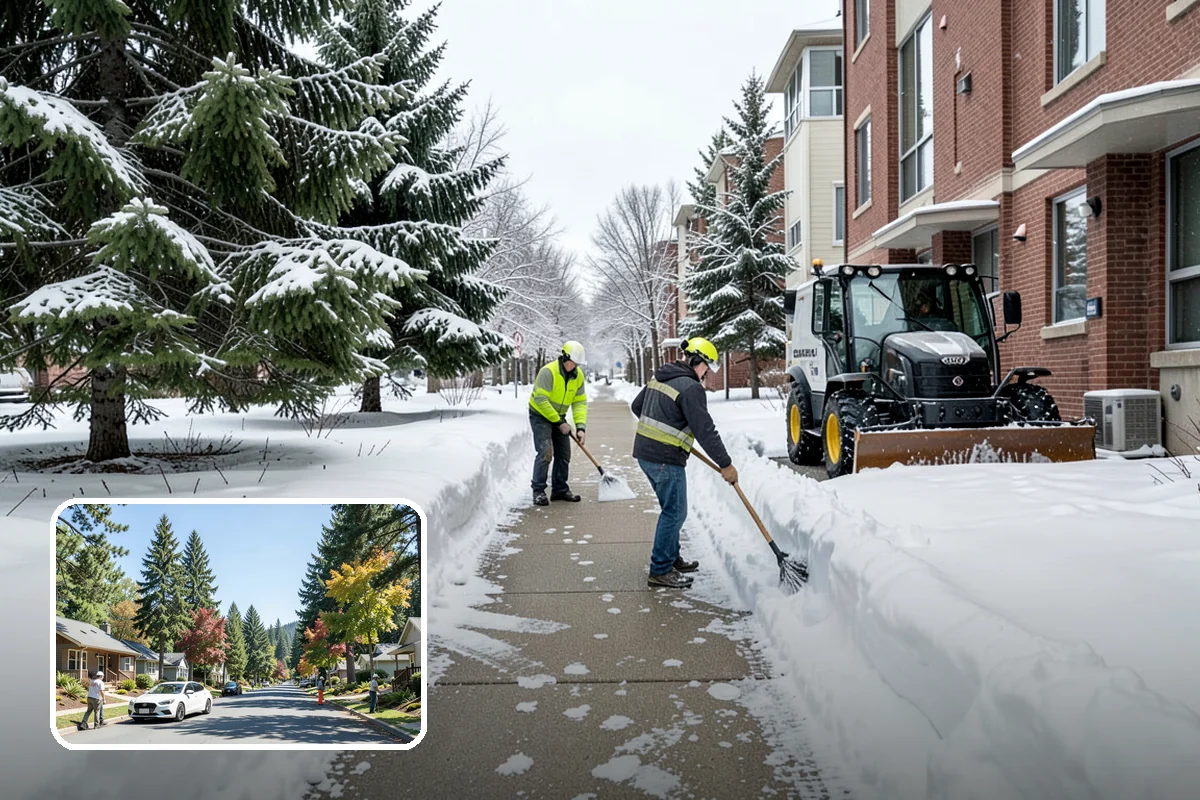 Ice Management Services in Orting, Pierce County, WA - Prevents the overnight refreeze that causes most Puget Sound slip-and-fall claims