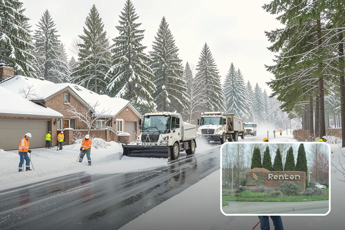 Ice Management Services in Renton, King County, WA - Prevents the overnight refreeze that causes most Puget Sound slip-and-fall claims