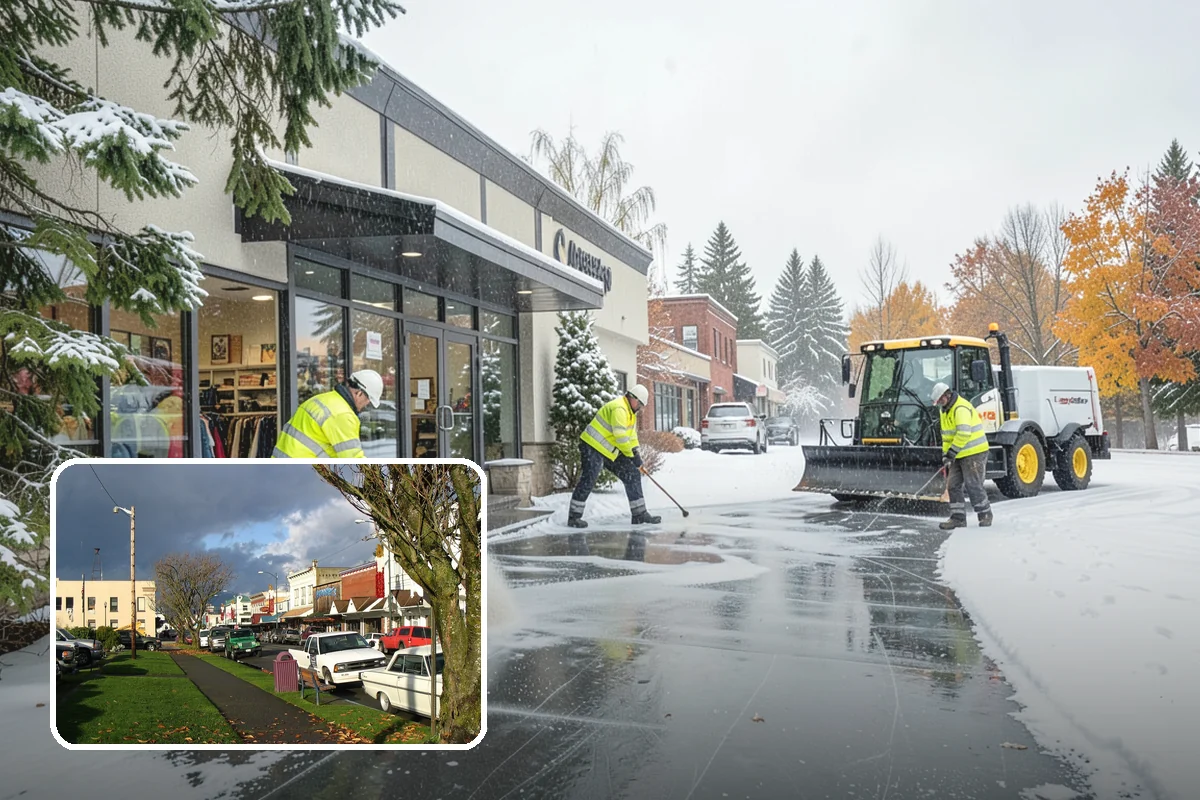 Ice Melt Application in Arlington, Snohomish County, WA - Faster contact melt than plain rock salt
