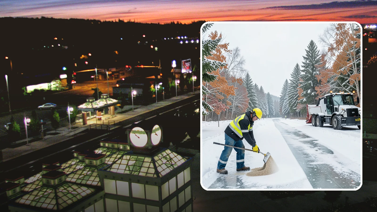Ice Melt Application in Auburn, King County, WA - Ice melt application dissolves stubborn ice on walkways and entrances using blends matched to Western Washington's near-freezing...