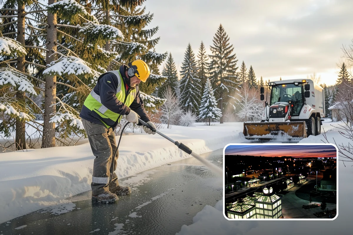 Ice Melt Application in Auburn, King County, WA - Faster contact melt than plain rock salt