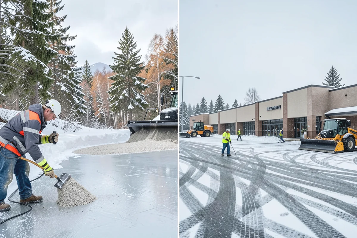 Ice Melt Application in Auburn, King County, WA - Match the ice melt blend to the expected overnight low