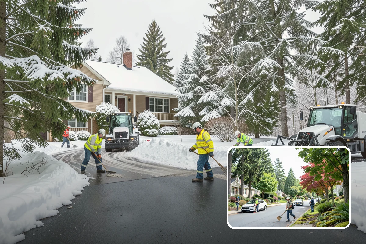 Ice Melt Application in Beaux Arts Village, King County, WA - Faster contact melt than plain rock salt