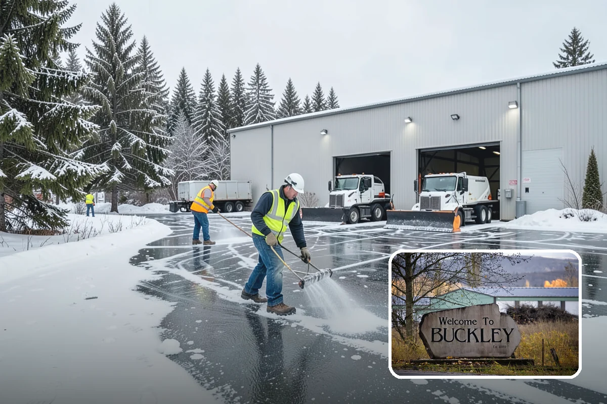 Ice Melt Application in Buckley, Pierce County, WA - Faster contact melt than plain rock salt