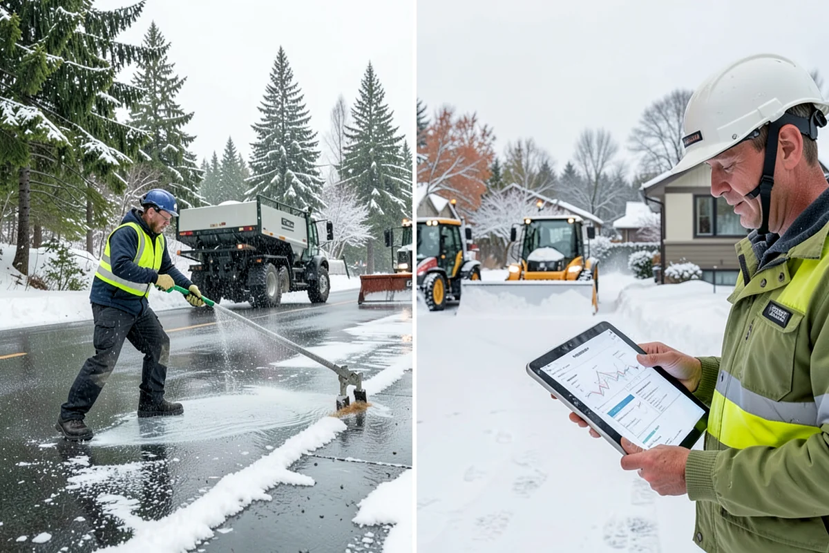Ice Melt Application in Concrete, Skagit County, WA - Match the ice melt blend to the expected overnight low