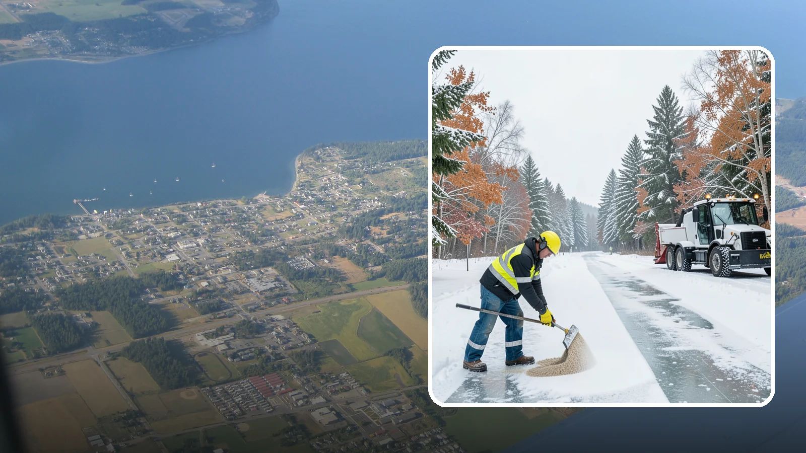 Ice Melt Application in Coupeville, Island County, WA - Ice melt application dissolves stubborn ice on walkways and entrances using blends matched to Western Washington's near-freezing...