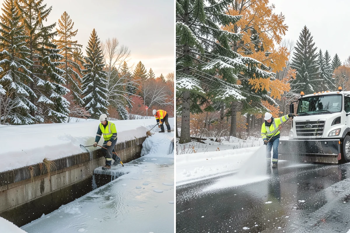 Ice Melt Application in Covington, King County, WA - Match the ice melt blend to the expected overnight low