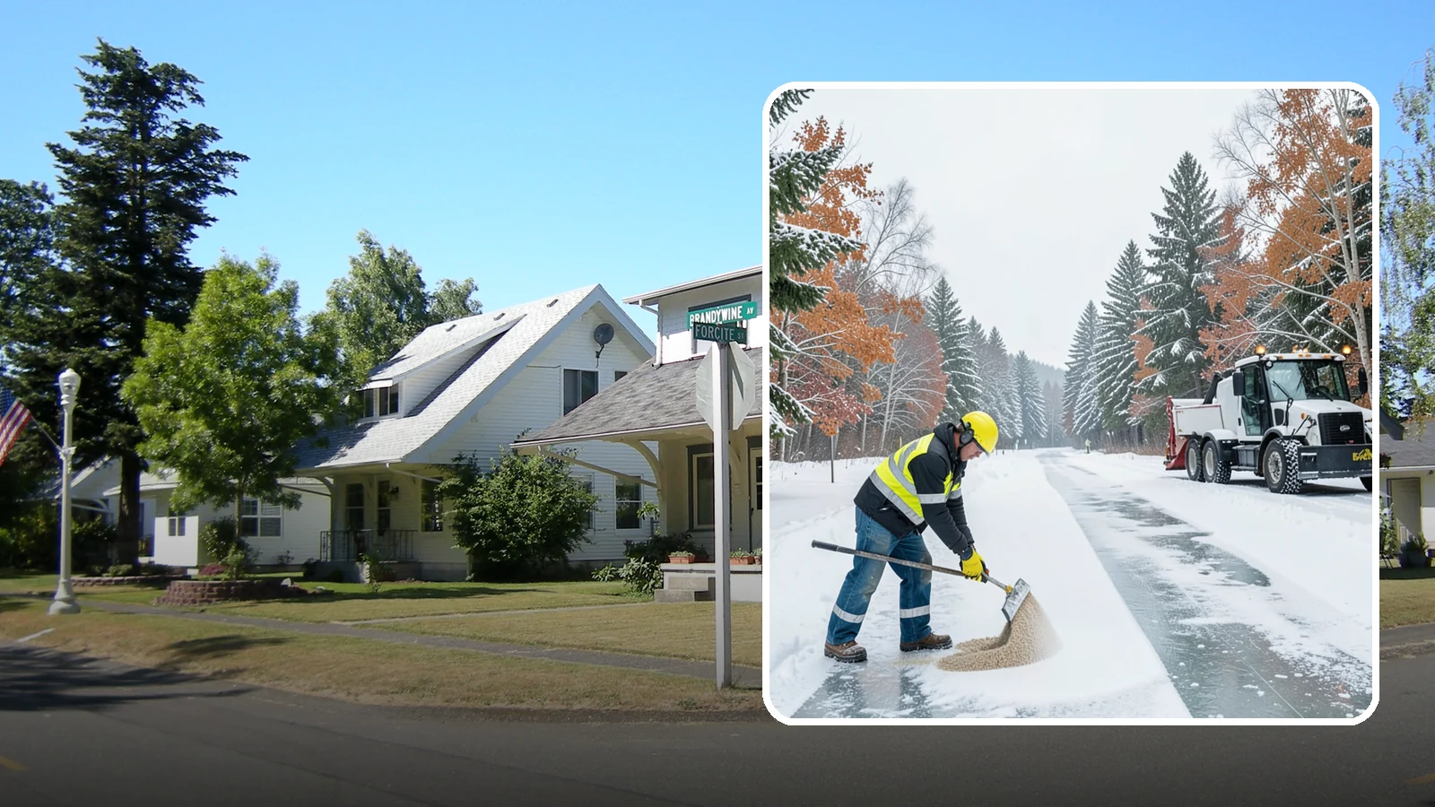 Ice Melt Application in DuPont, Pierce County, WA - Ice melt application dissolves stubborn ice on walkways and entrances using blends matched to Western Washington's near-freezing...