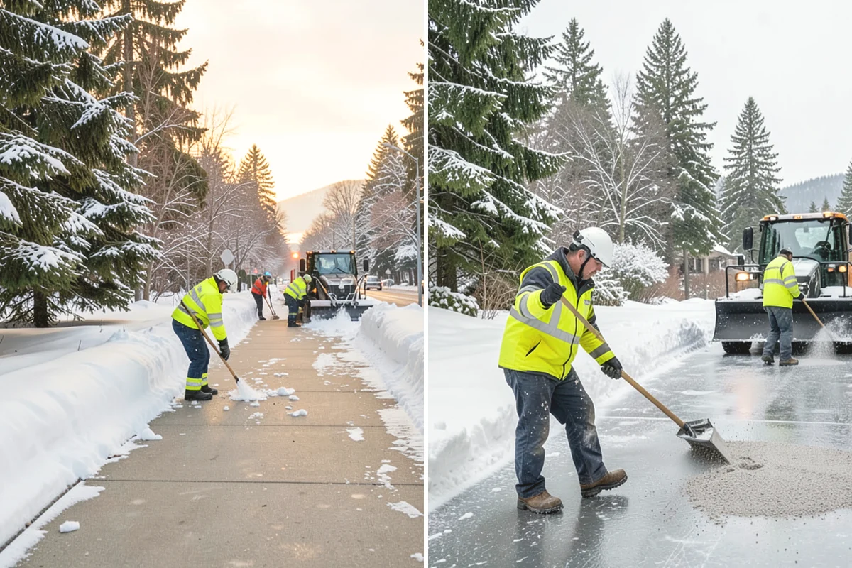 Ice Melt Application in Edgewood, Pierce County, WA - Match the ice melt blend to the expected overnight low