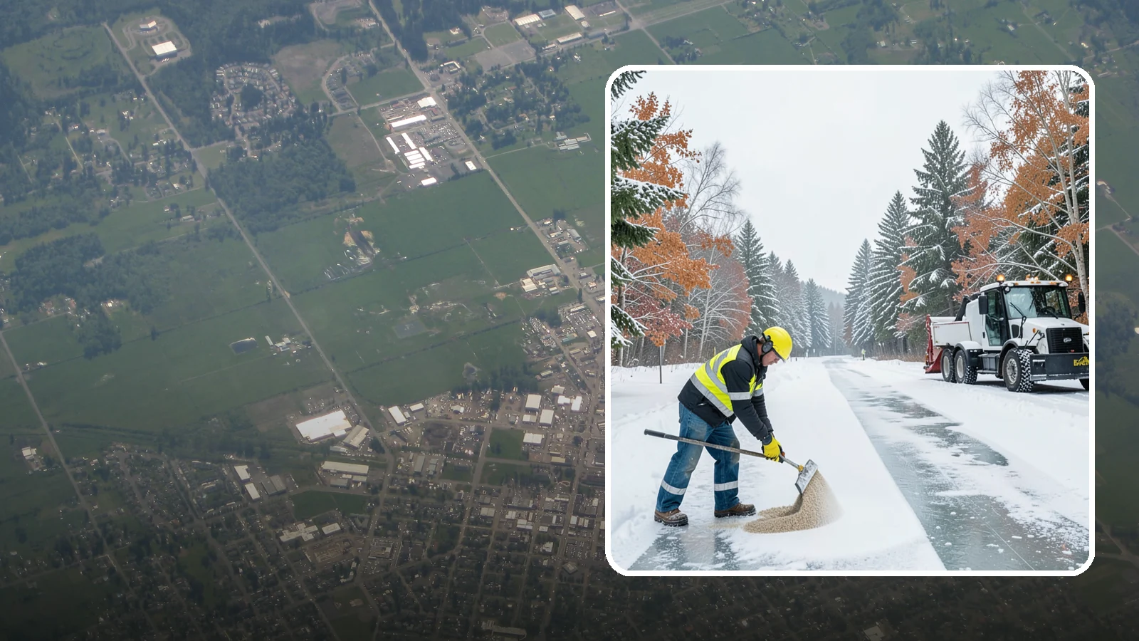 Ice Melt Application in Enumclaw, King County, WA - Ice melt application dissolves stubborn ice on walkways and entrances using blends matched to Western Washington's near-freezing...