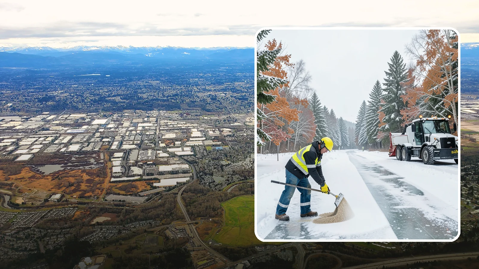 Ice Melt Application in Kent, King County, WA - Ice melt application dissolves stubborn ice on walkways and entrances using blends matched to Western Washington's near-freezing...