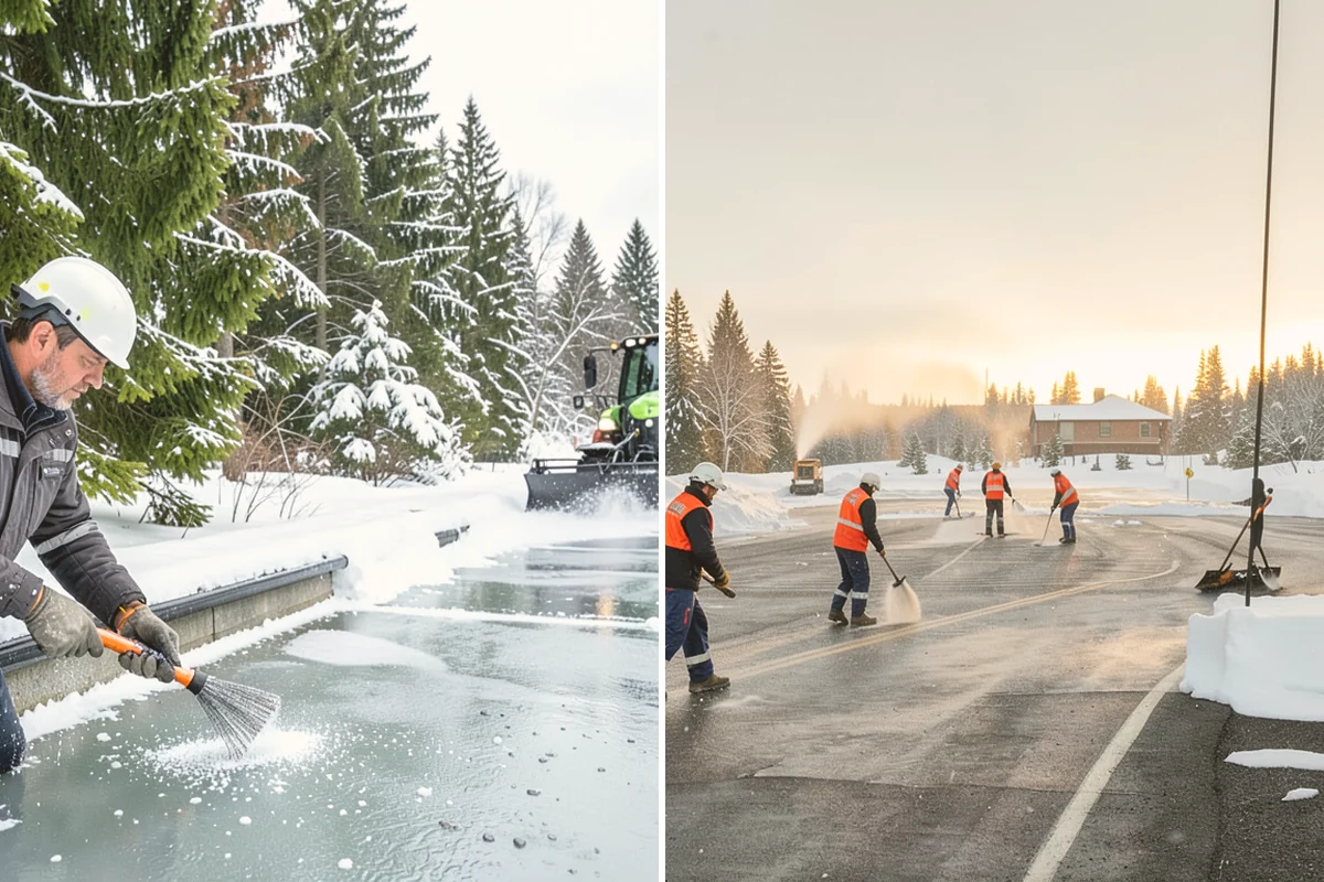 Ice Melt Application in Kent, King County, WA - Match the ice melt blend to the expected overnight low