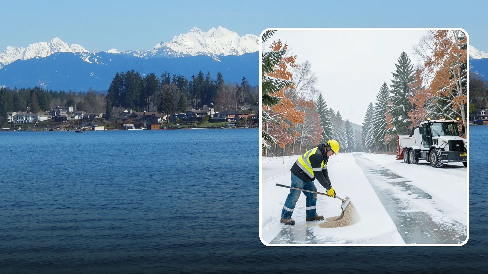 Ice Melt Application in Lake Stevens, Snohomish County, WA - Ice melt application dissolves stubborn ice on walkways and entrances using blends matched to Western Washington's near-freezing...