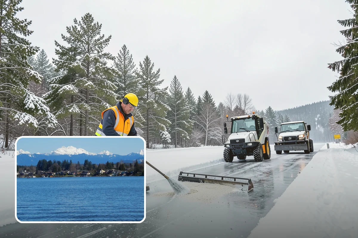 Ice Melt Application in Lake Stevens, Snohomish County, WA - Faster contact melt than plain rock salt
