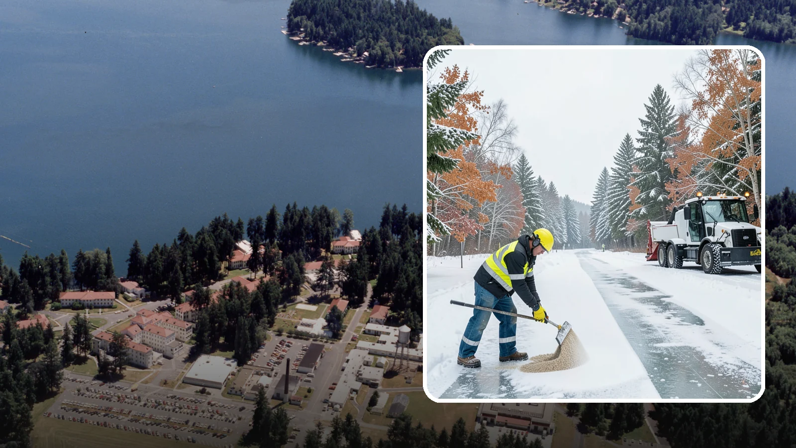 Ice Melt Application in Lakewood, Pierce County, WA - Ice melt application dissolves stubborn ice on walkways and entrances using blends matched to Western Washington's near-freezing...