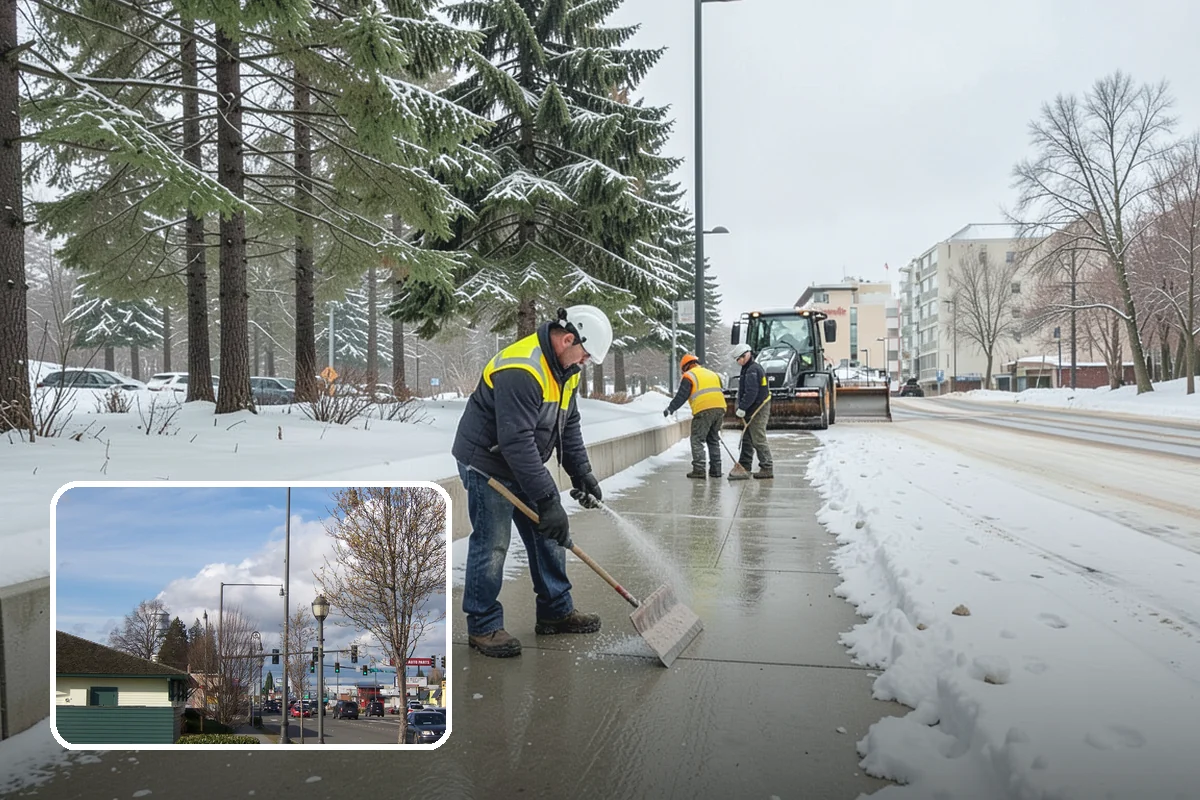 Ice Melt Application in Marysville, Snohomish County, WA - Faster contact melt than plain rock salt