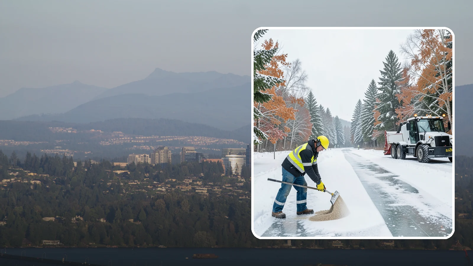 Ice Melt Application in Medina, King County, WA - Ice melt application dissolves stubborn ice on walkways and entrances using blends matched to Western Washington's near-freezing...