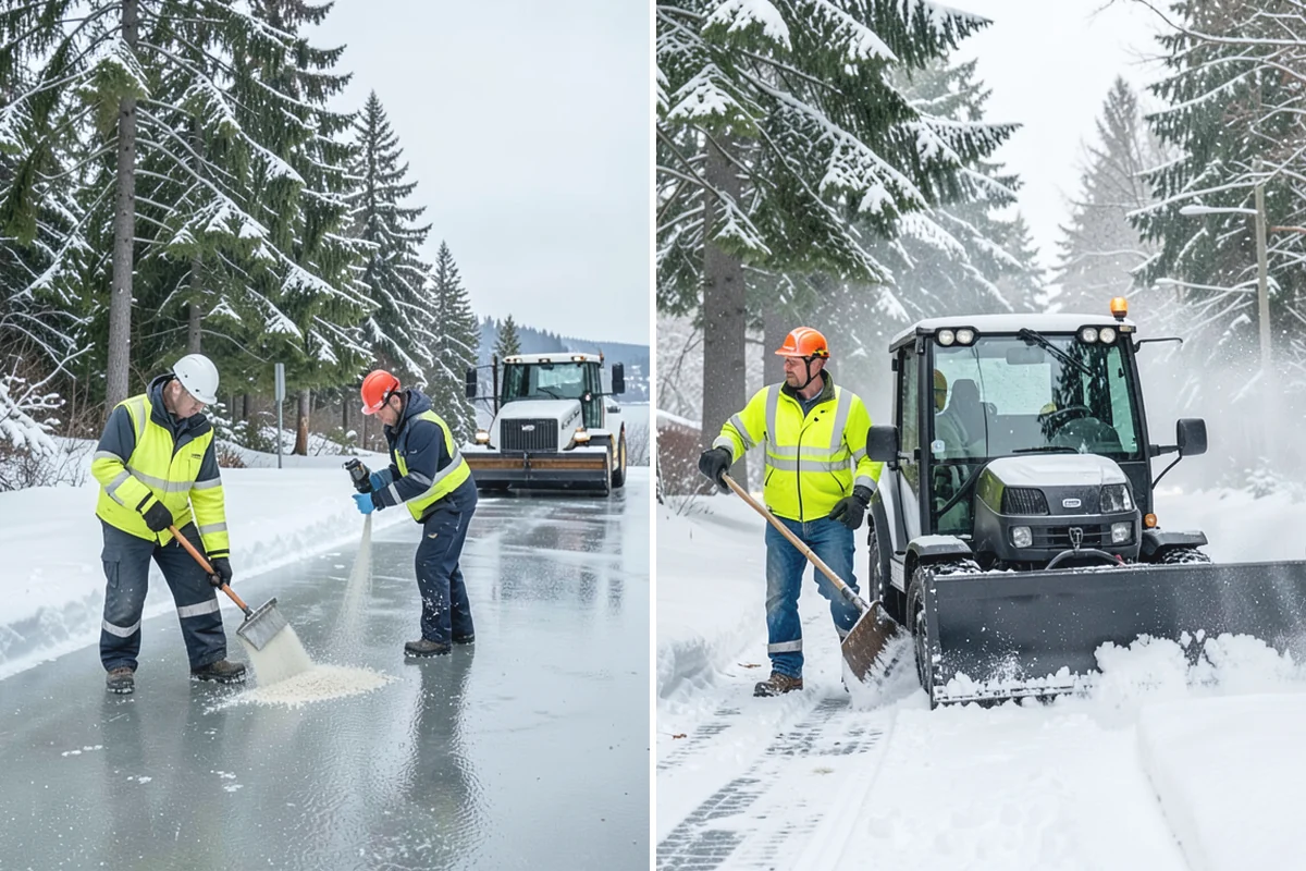 Ice Melt Application in Medina, King County, WA - Match the ice melt blend to the expected overnight low