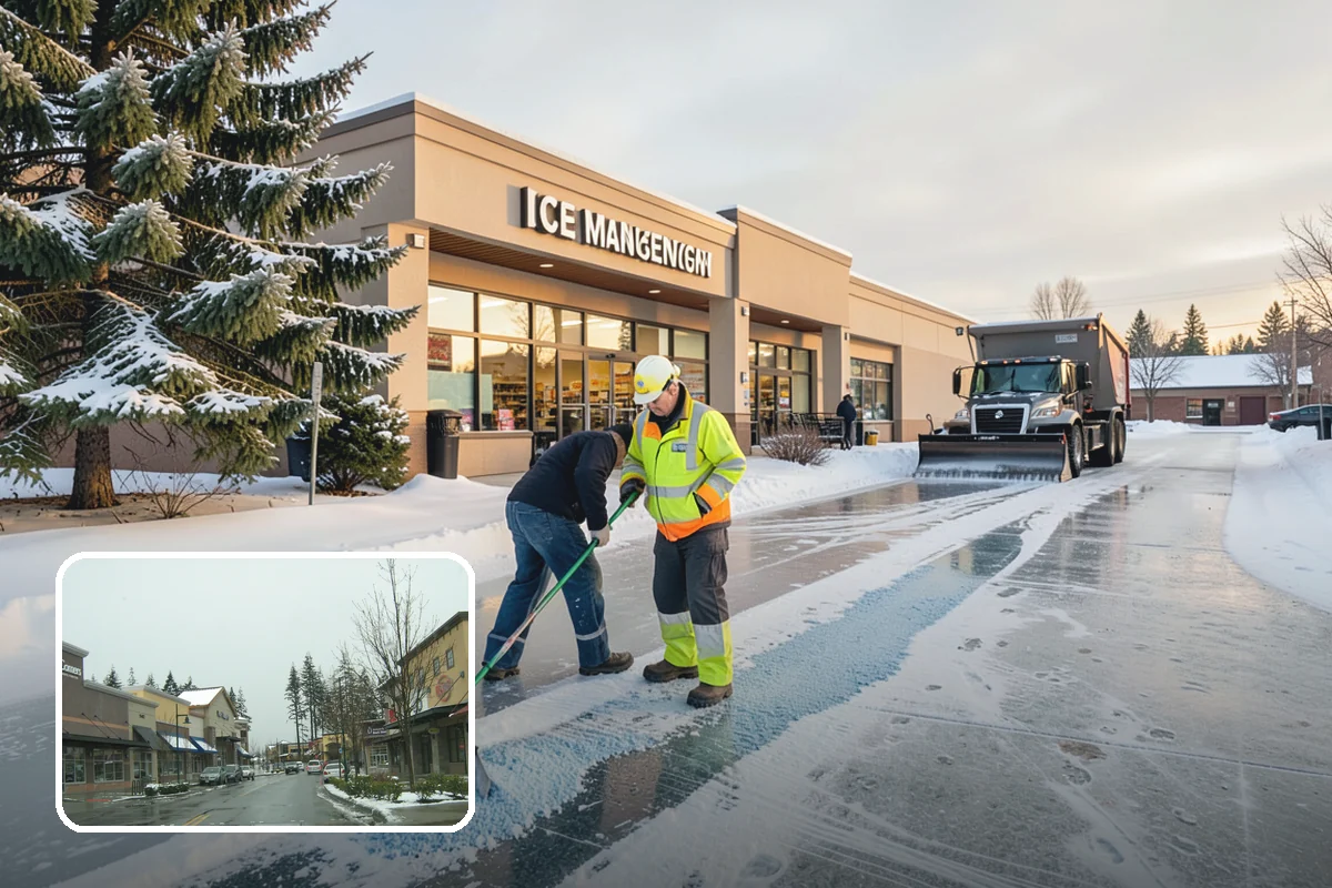 Ice Melt Application in Mill Creek, Snohomish County, WA - Faster contact melt than plain rock salt