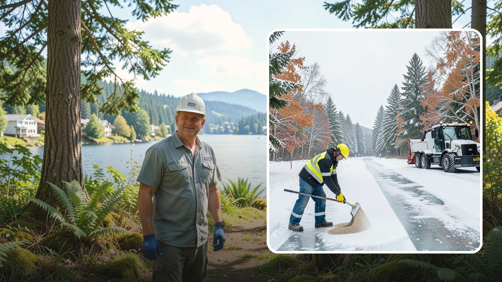 Ice Melt Application in Milton, King County, WA - Ice melt application dissolves stubborn ice on walkways and entrances using blends matched to Western Washington's near-freezing...