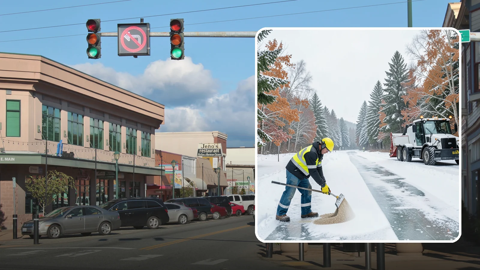 Ice Melt Application in Monroe, Snohomish County, WA - Ice melt application dissolves stubborn ice on walkways and entrances using blends matched to Western Washington's near-freezing...