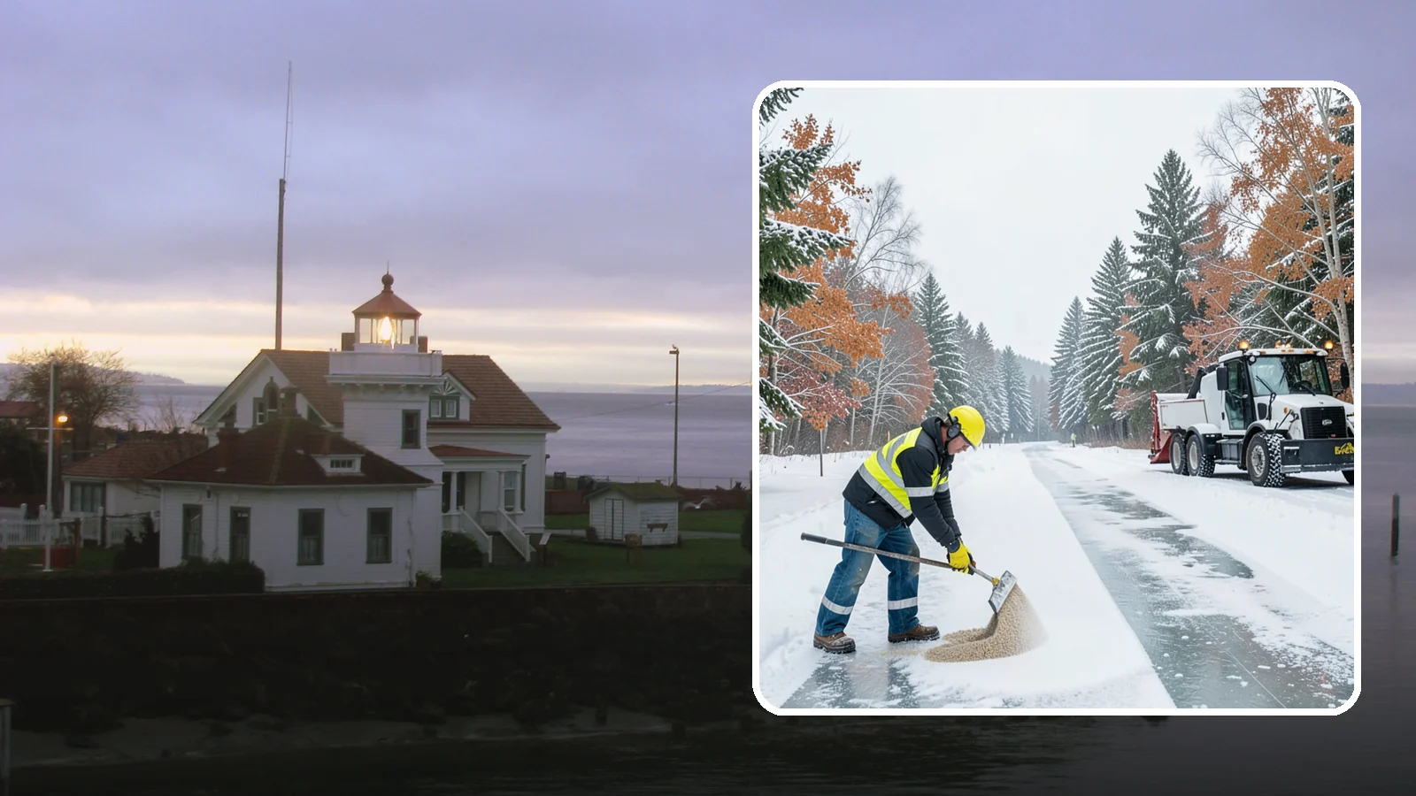 Ice Melt Application in Mukilteo, Snohomish County, WA - Ice melt application dissolves stubborn ice on walkways and entrances using blends matched to Western Washington's near-freezing...