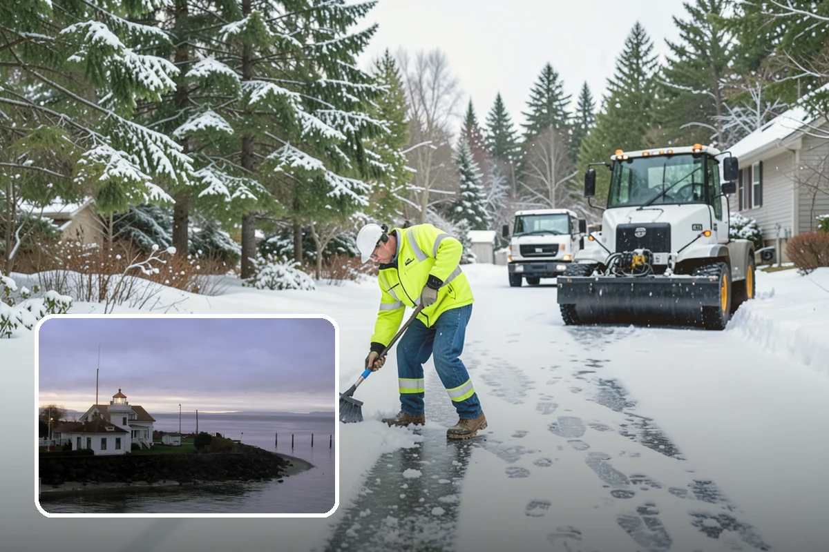 Ice Melt Application in Mukilteo, Snohomish County, WA - Faster contact melt than plain rock salt